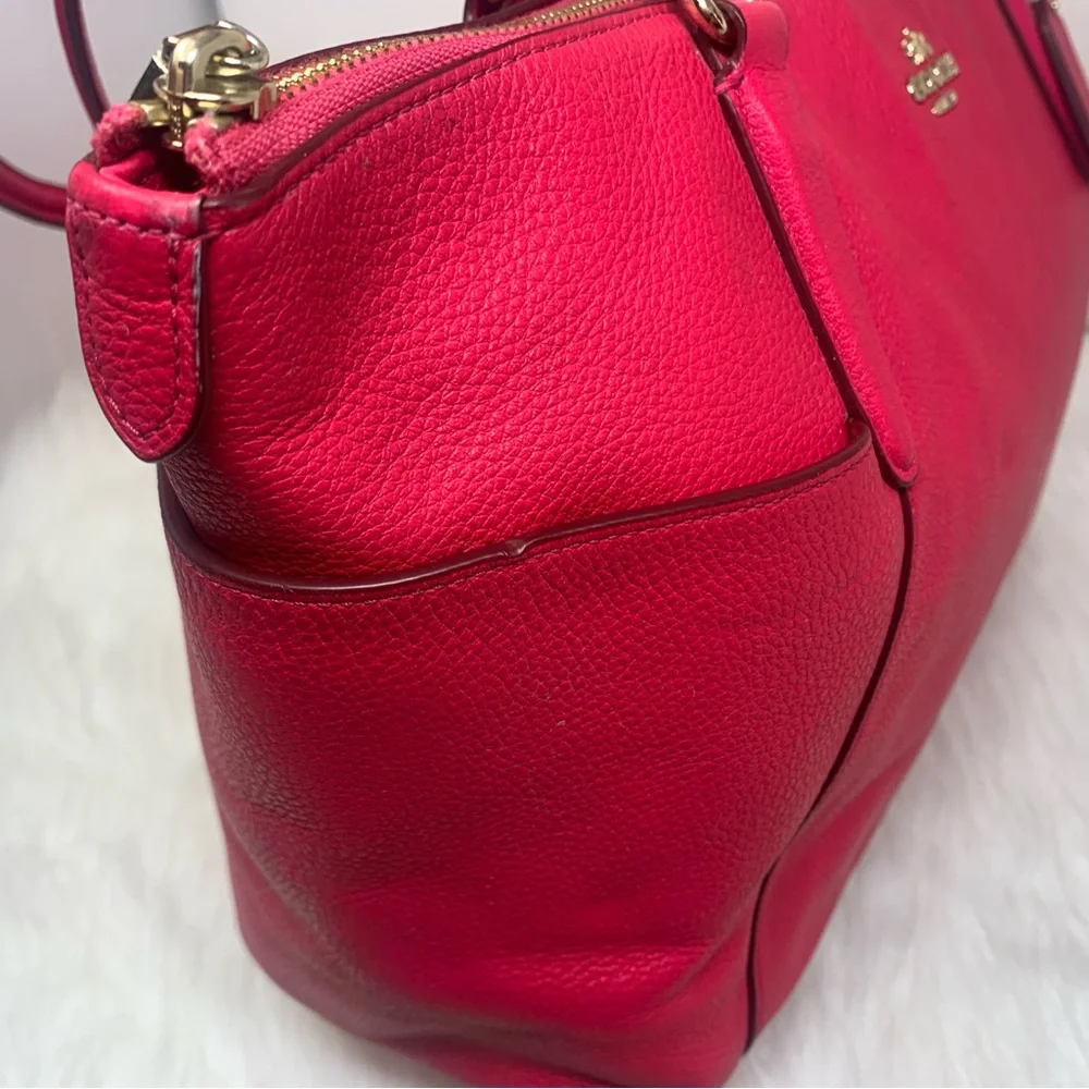 Coach Hot Pink Leather Tote Bag - Picture 12 of 15